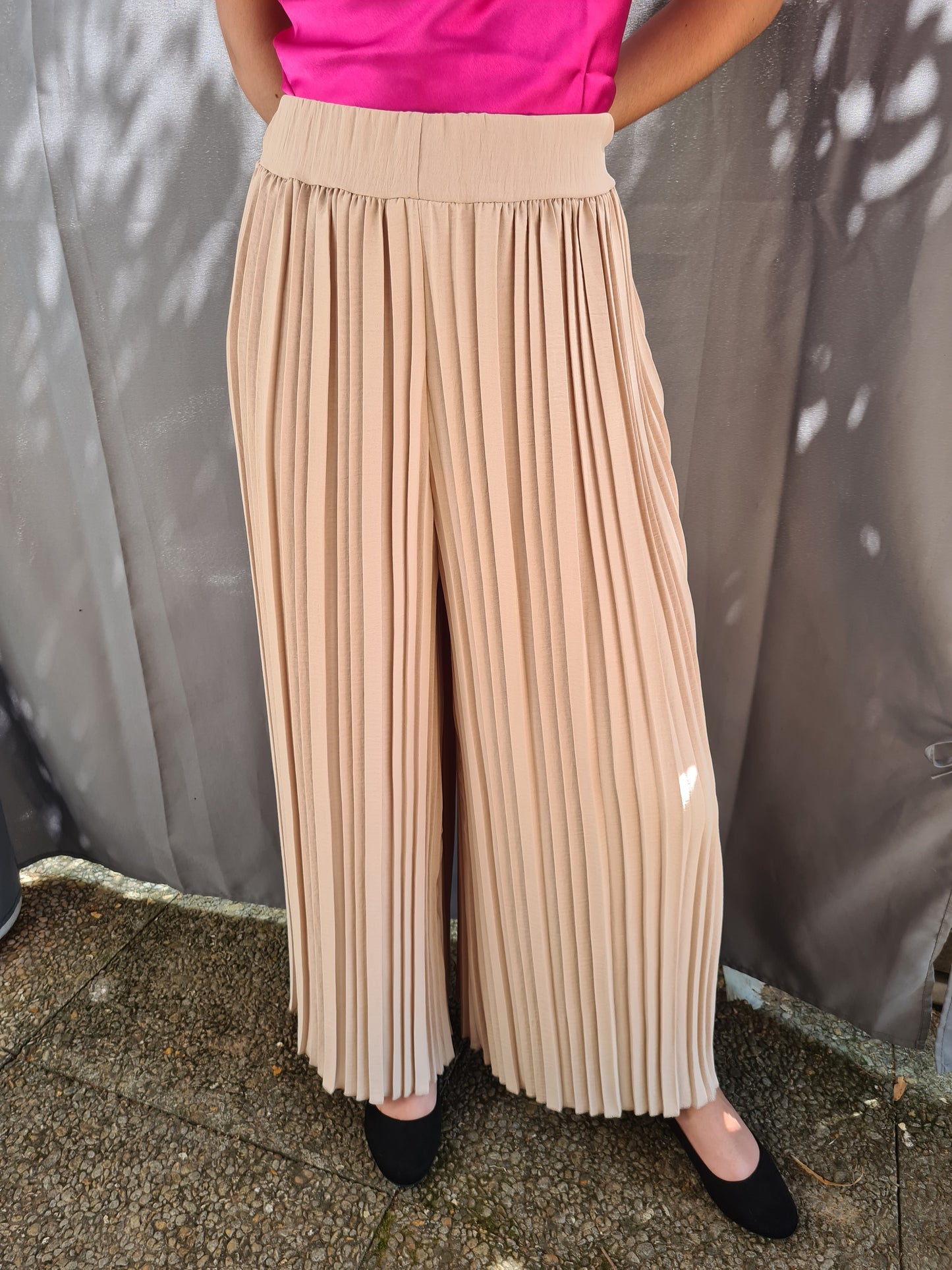 Pantalon plissée beige